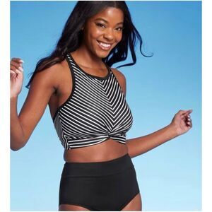 Kona Sol Twist Tie Tankini Swim Top Size Large NWT